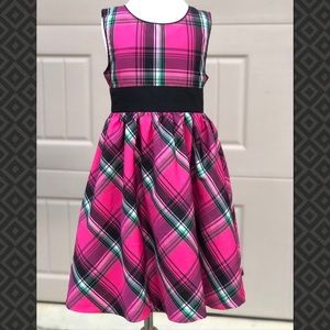 SUPER adorable! EUC Pink plaid dress! Girls Sz 5
